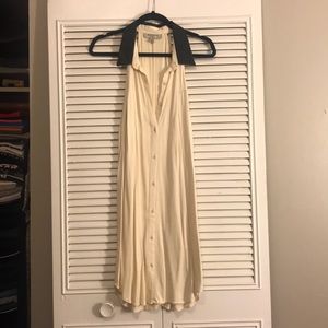 Urban Outfitters white dress w/ leather collar